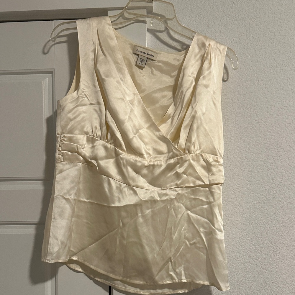 Amanda Smith Cream Silk Blouse